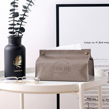 Load image into Gallery viewer, Creative Tissue Box PU Leather Foldable Napkin Holder Letter Pineapple Pattern Rectangle Home Kitchen Paper Holder Storage Box
