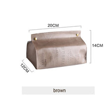 Load image into Gallery viewer, Creative Tissue Box PU Leather Foldable Napkin Holder Letter Pineapple Pattern Rectangle Home Kitchen Paper Holder Storage Box