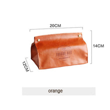 Load image into Gallery viewer, Creative Tissue Box PU Leather Foldable Napkin Holder Letter Pineapple Pattern Rectangle Home Kitchen Paper Holder Storage Box