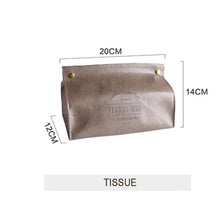 Load image into Gallery viewer, Creative Tissue Box PU Leather Foldable Napkin Holder Letter Pineapple Pattern Rectangle Home Kitchen Paper Holder Storage Box
