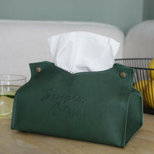 Load image into Gallery viewer, 2019 Leather Tissue Box Holder Cover Napkin Case Table Car Room Office Elegant New PU Tissue Boxes
