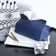 Load image into Gallery viewer, 2019 Leather Tissue Box Holder Cover Napkin Case Table Car Room Office Elegant New PU Tissue Boxes
