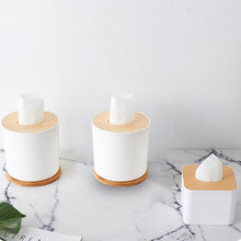 Load image into Gallery viewer, Solid Wood Napkin Holder Square Shape Wooden Plastic Tissue Box Case Home Kitchen Paper Holdler Storage Box Accessories
