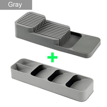 Load image into Gallery viewer, New Storage Tray Kitchen Drawer Organizer Kitchen Spoon Forks Cutlery Storage Separation Container Plastic Knife Block Holder
