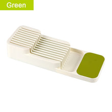 Load image into Gallery viewer, New Storage Tray Kitchen Drawer Organizer Kitchen Spoon Forks Cutlery Storage Separation Container Plastic Knife Block Holder
